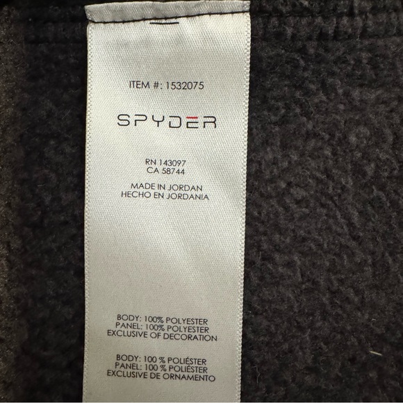 Spyder Sweater Jacket Full Zip Gray Black Medium - Picture 6 of 9